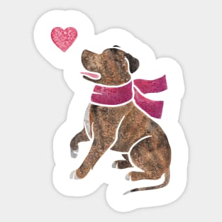 Watercolour Staffie Sticker